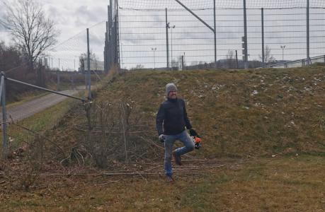 Erste Arbeiten auf der Anlage! 