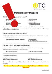 EINZAHLUNG Mitgliedschaft 2024!