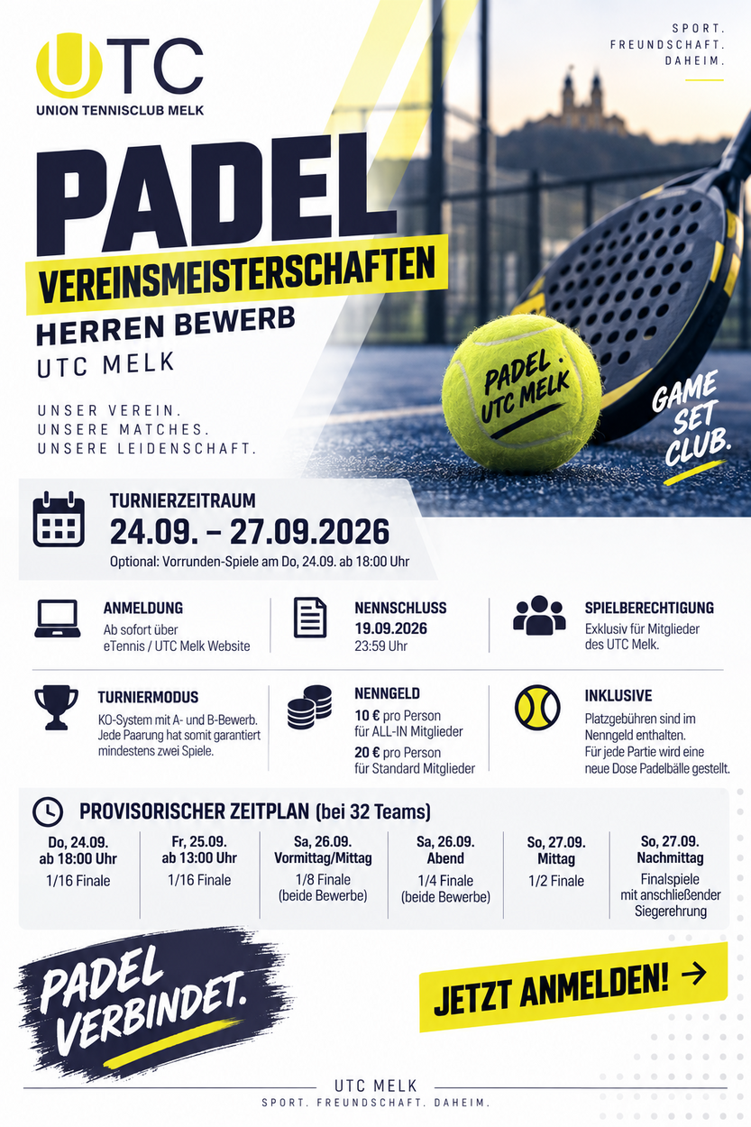 VEREINSMEISTERSCHAFTEN PADEL 2026 - HERREN